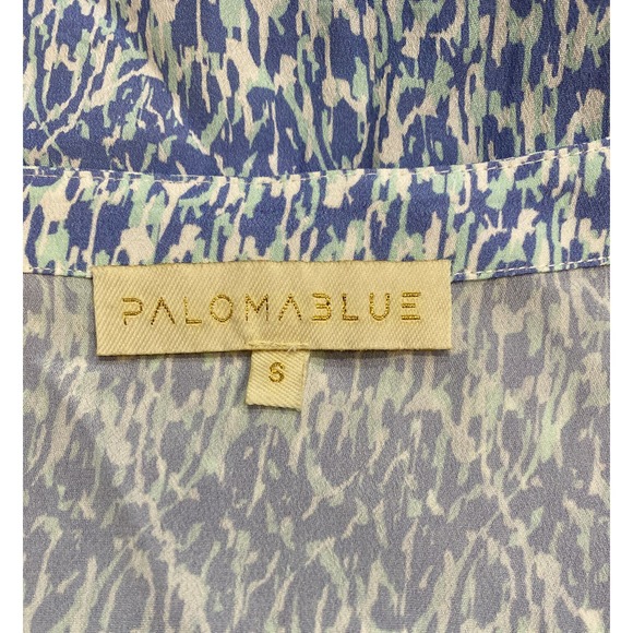 Paloma Blue Silk Blend Wrap Skirt Size Small - Picture 5 of 7